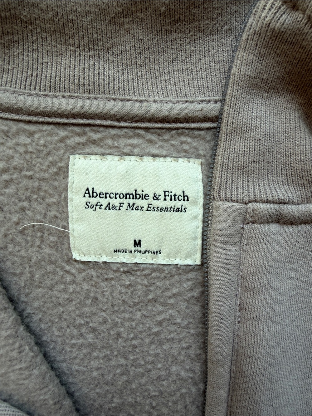 Abercrombie & Fitch Mauve Half-Zip Cowl Pullover - Picture 2 of 2